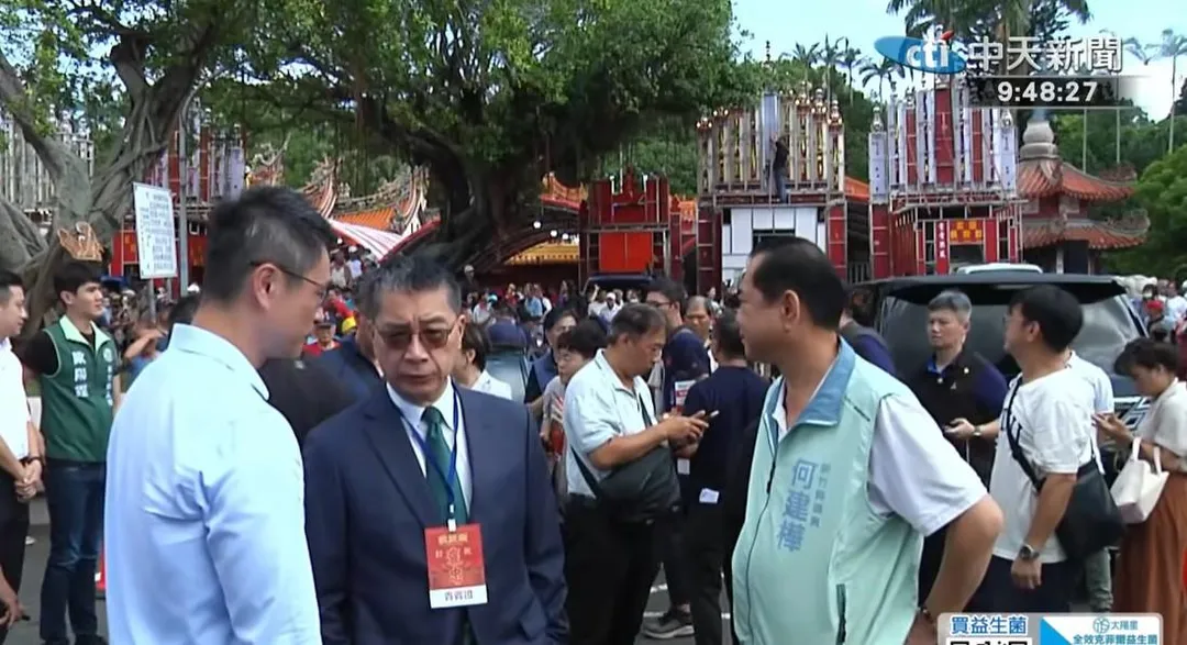 民進黨秘書長徐國勇也出席新竹義民廟祭祀活動。(中天新聞)