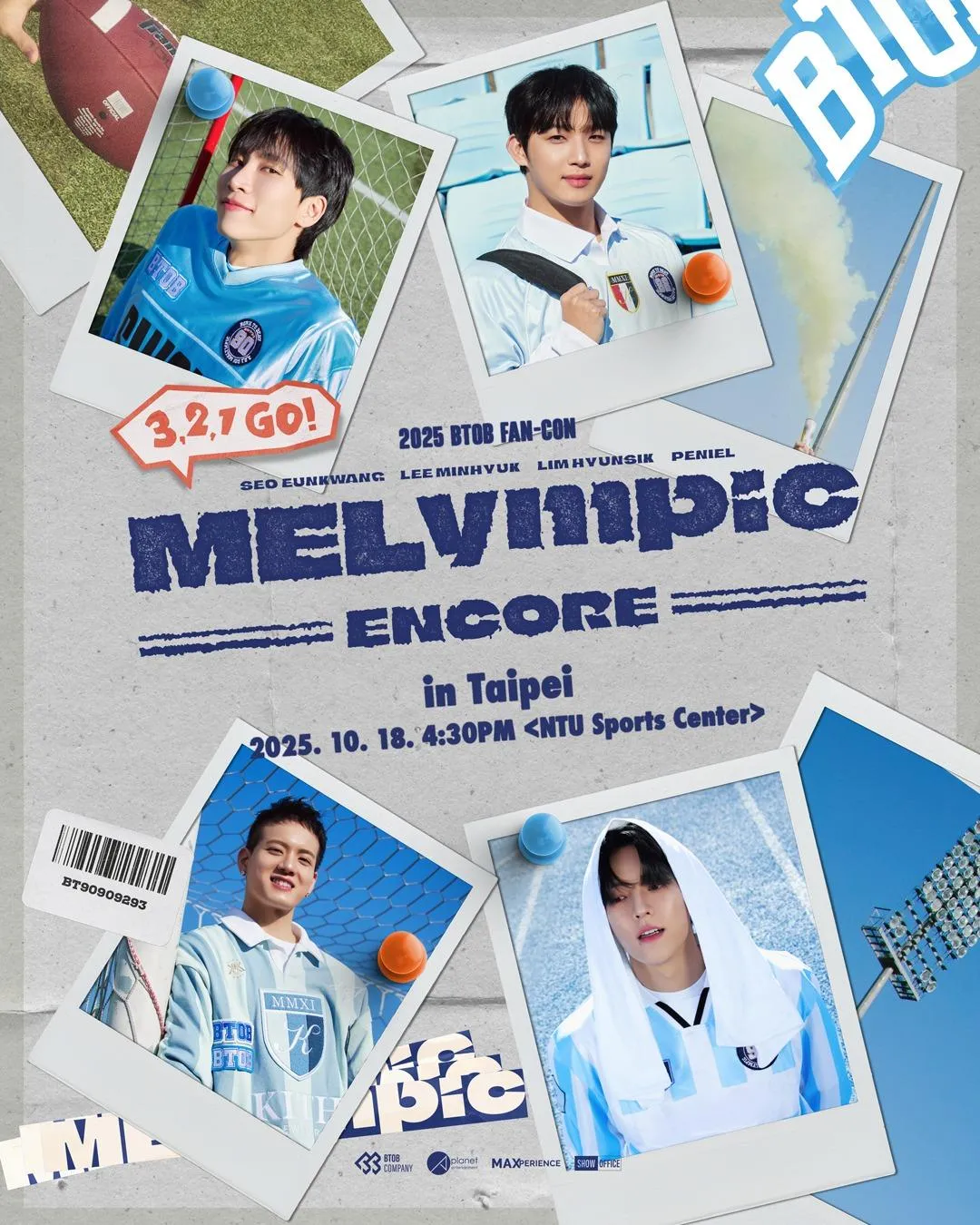 BTOB《3,2,1 GO! MELympic》安可台北場舉辦日期為10/18。(圖/SHOWOFFICE提供)