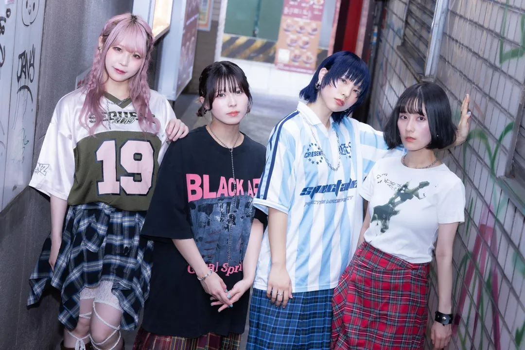 日本女子樂團Faulieu.由貝斯手Ayano(左起)、主唱兼吉他手Canaco、鼓手Mimori以及吉他手Kaho組成。(圖／雅慕斯娛樂 提供）