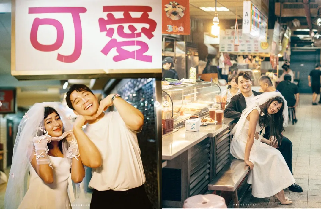 黃瑾瑜公布在台灣拍攝的婚紗照。(圖/翻攝Instagram@mrnigelng)