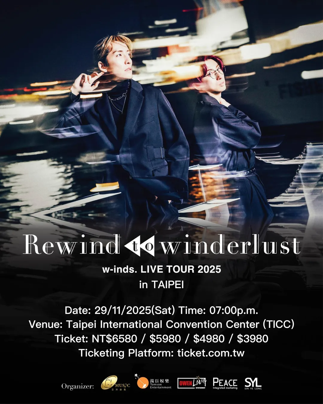 w-inds. 將在11月連三年與台灣粉絲見面。（圖／G-MUSIC提供）