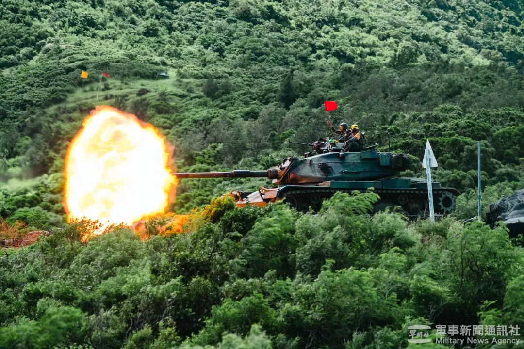參加聯勇操演的現役M60A3戰車。(圖/軍聞社)