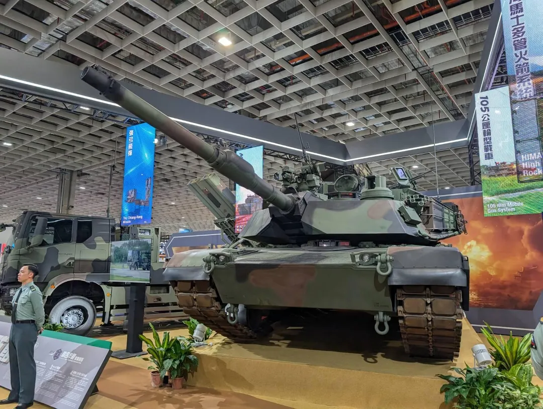 陸軍於今年台北航太展首度對民眾展示M1A2T戰車。(圖/宋玉寧攝)