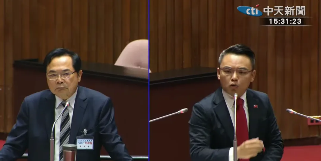 立法院今19日召開全院委員會審查「審計部審計長被提名人同意權案」,國民黨立委洪孟楷對被提名人、現任審計長陳瑞敏展開詢答。(圖/中天新聞)