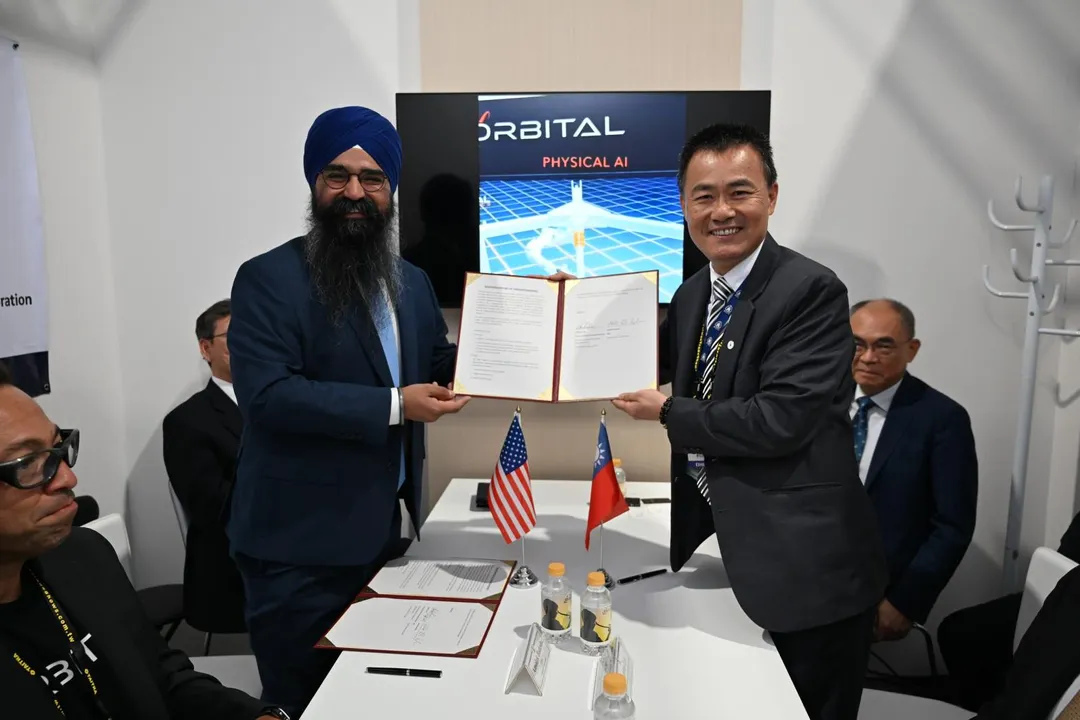 漢翔與Orbital Composites公司簽署碳纖複材3D列印技術合作。(圖/漢翔公司)