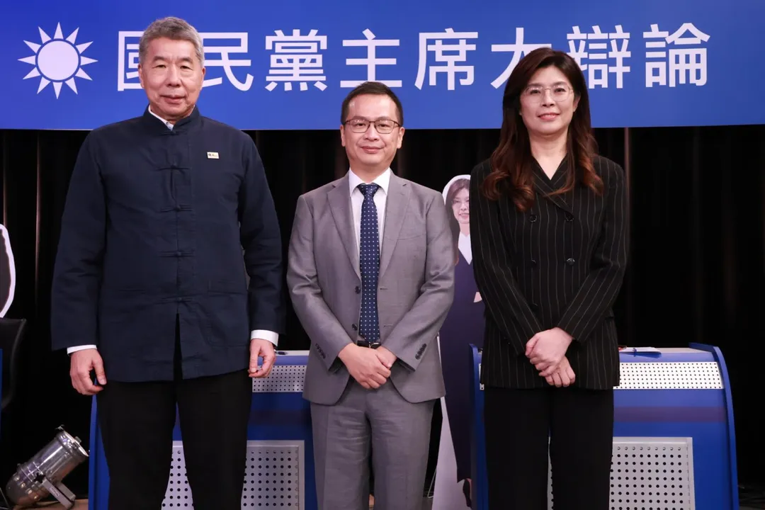 國民黨主席選戰白熱化。（圖／中天新聞）