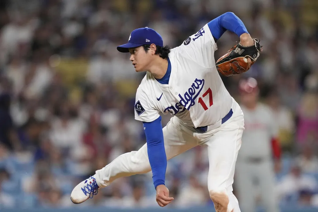大谷翔平的二刀流身分引來別隊不滿。(圖/美聯社)
