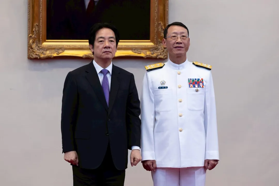 林傳盛晉升中將,接任海軍政戰主任。(圖/總統府)