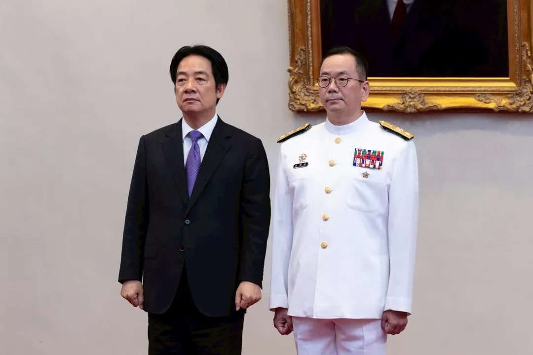 李明倫晉升少將,接任海軍艦隊指揮部政戰主任。(圖/總統府)