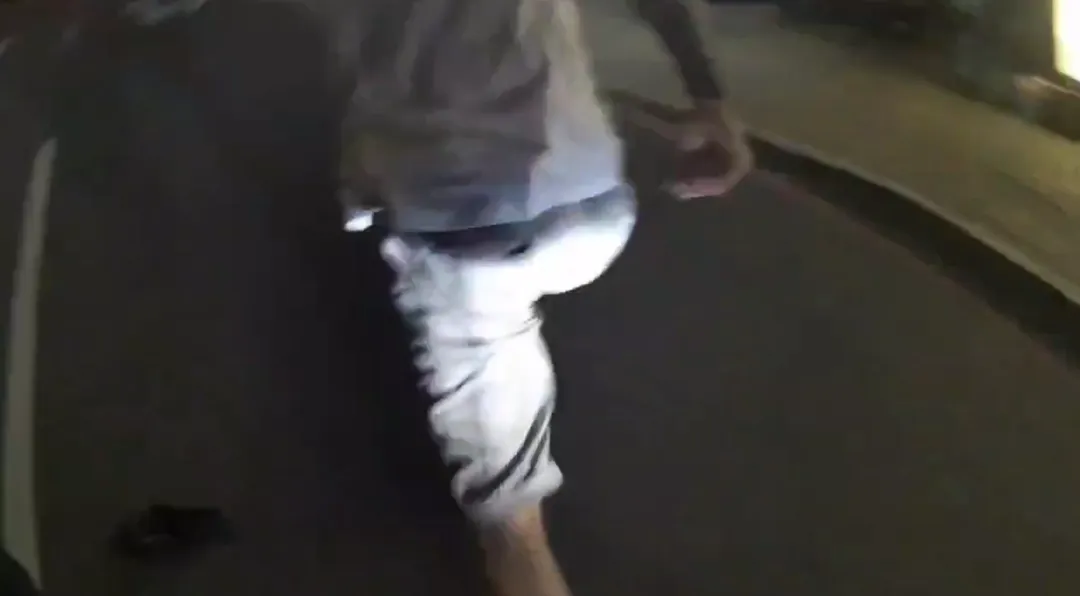 桃園市藝文特區出現警匪追逐,員警當場狂追失聯移工。(圖/警方提供)
