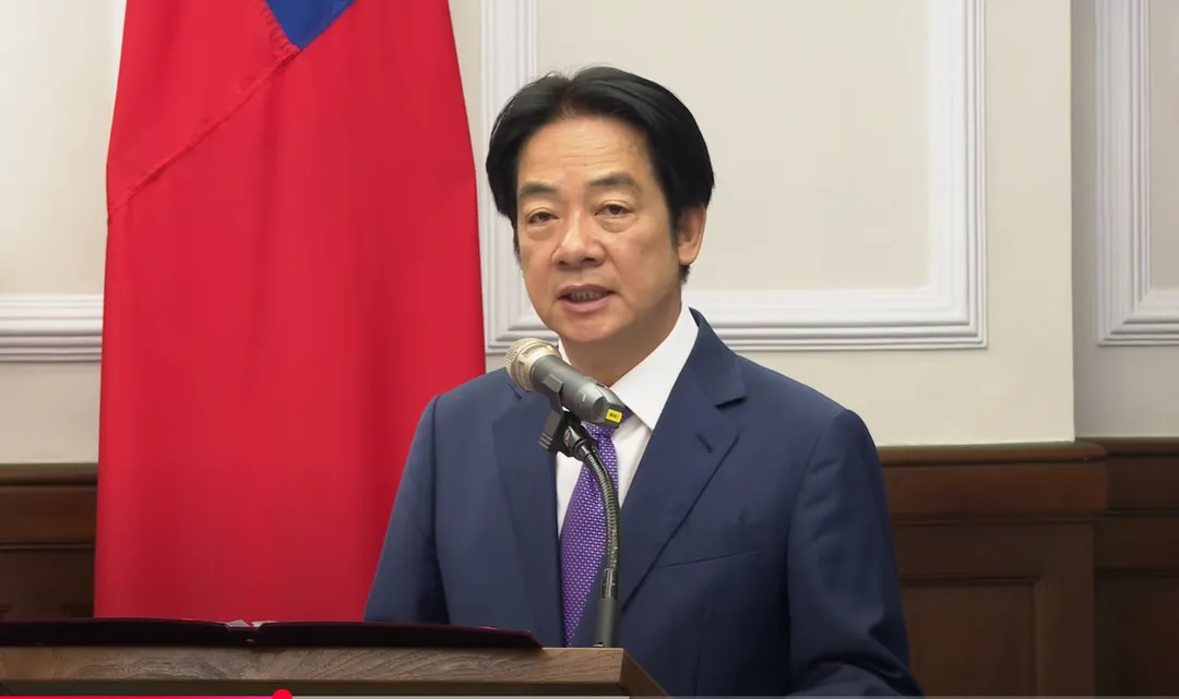 賴清德26日接見拉丁美洲暨加勒比海情報暨安全首長聯席會議訪團致詞。（圖／翻攝總統府YT）