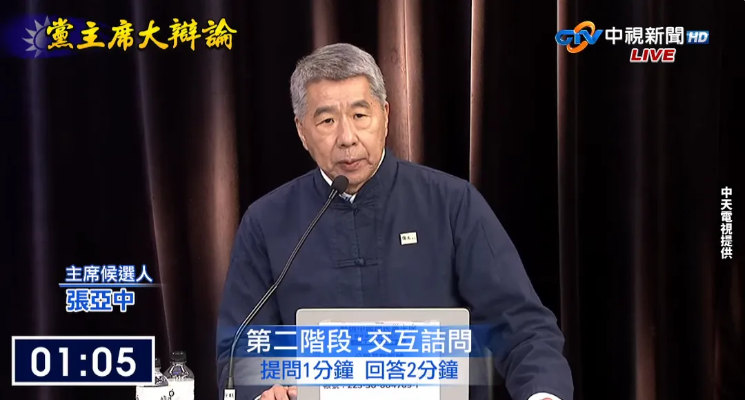 張亞中27日參與辯論。（圖／中天新聞）