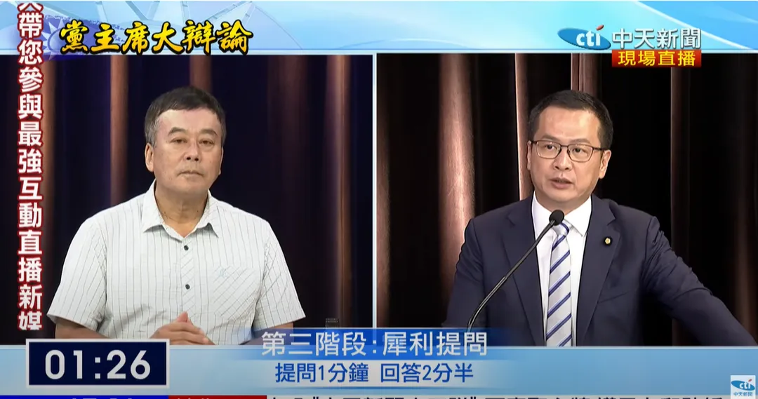 羅智強回答董智森犀利提問。（圖／中天新聞）
