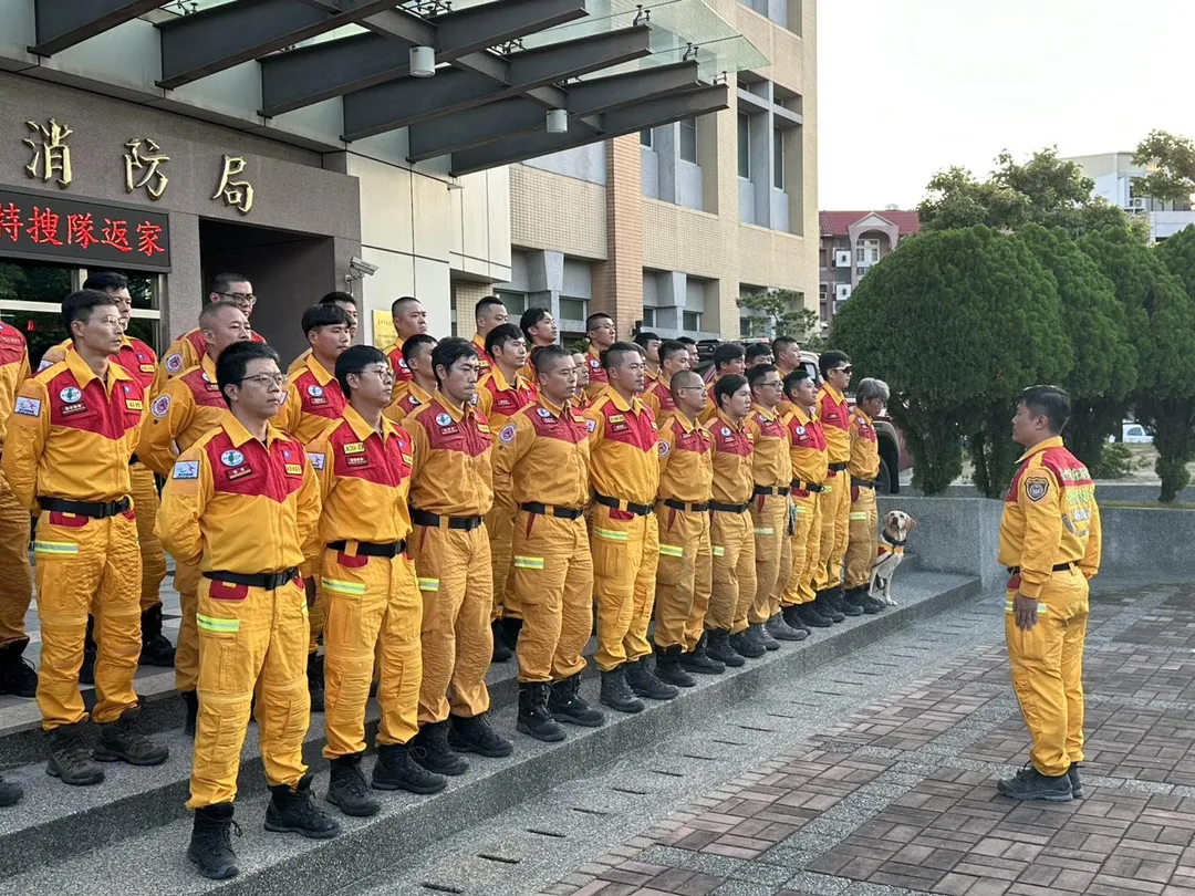 台中搜救隊29日結束任務返回。(圖/翻攝台中市政府官網)