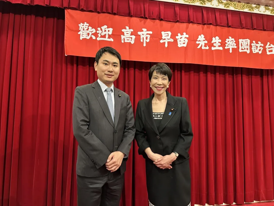 圖為高市早苗昔率團訪台。(圖/陳冠廷辦公室提供)