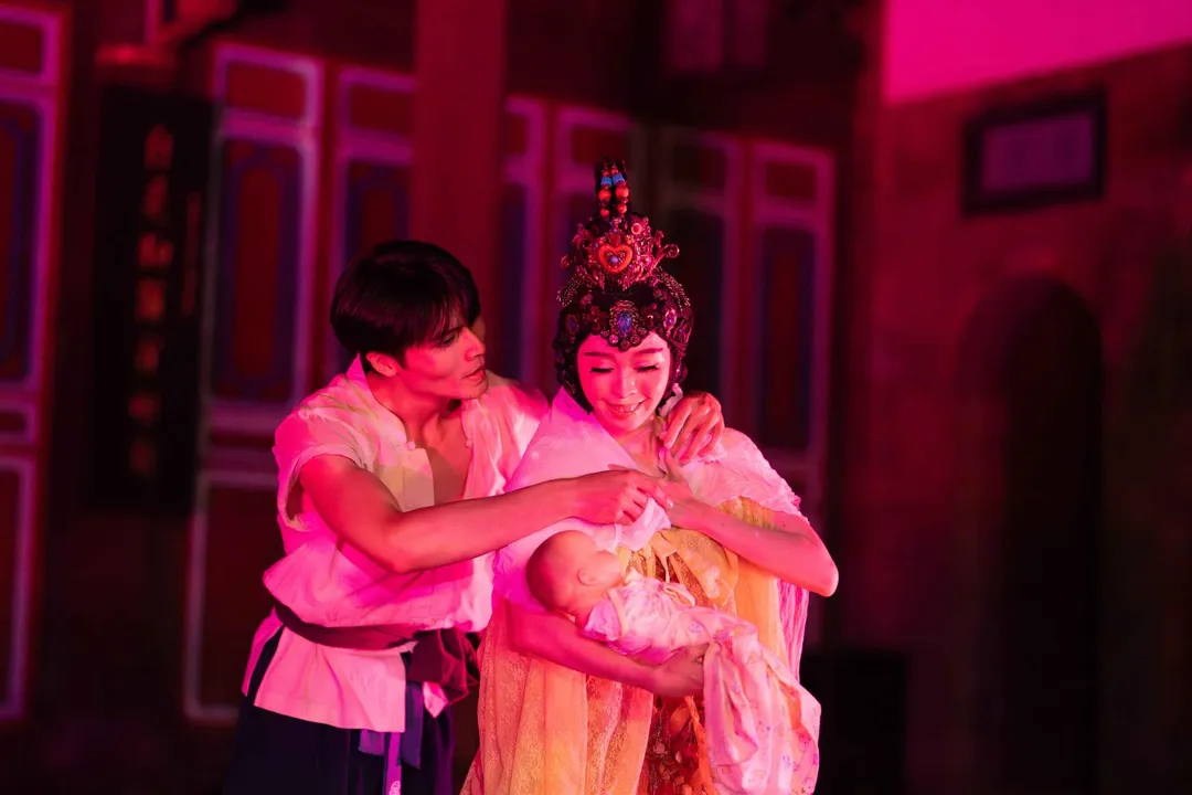 「仙履林園」光雕秀10月5日登場，牛郎織女的愛情傳說點亮秋冬古蹟夜。（圖／新北文化局提供）