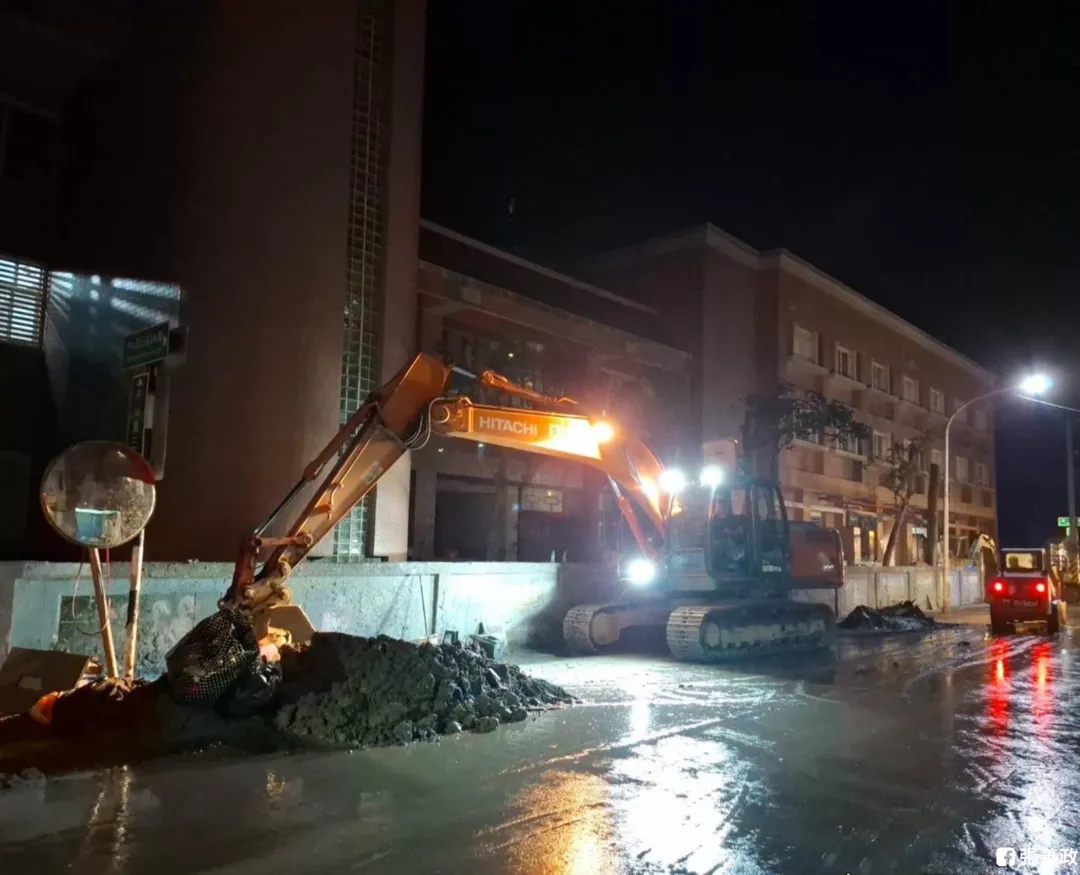 在花蓮協助災後復建的桃園隊。（取自張善政臉書）