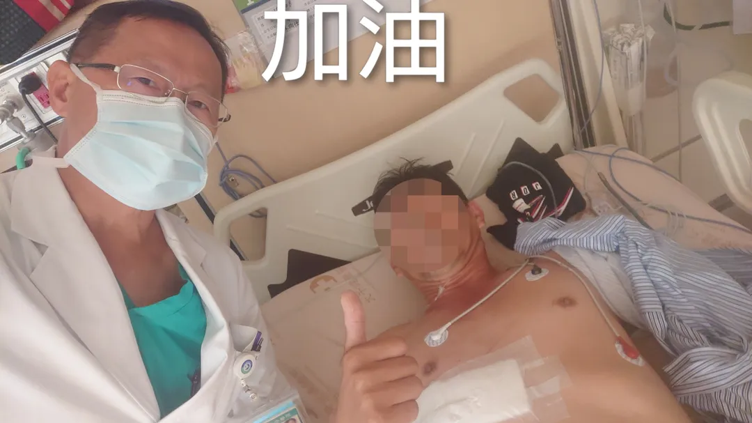 50歲林姓男子手術後恢復良好,今日要轉出加護病房了。(圖/翻攝自【馮啟彥】醫師臉書粉專)