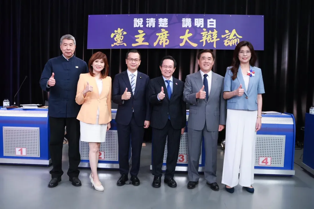 國民黨主席大辯論。（圖／中國時報）