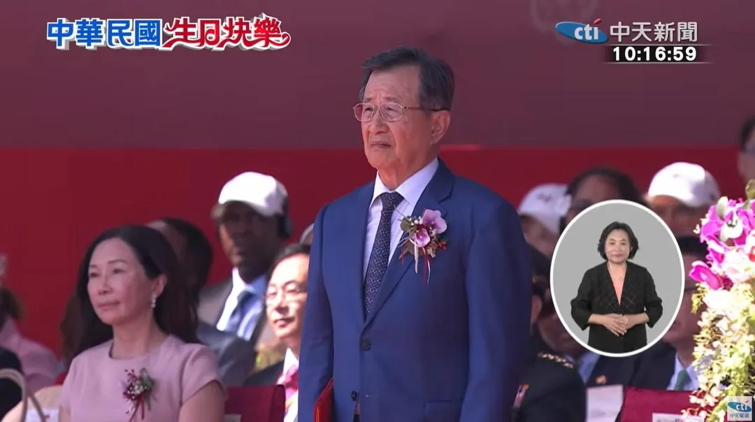 僑務諮詢委員、僑胞代表吳光宜代表僑胞在國慶大會致詞。(中天新聞)