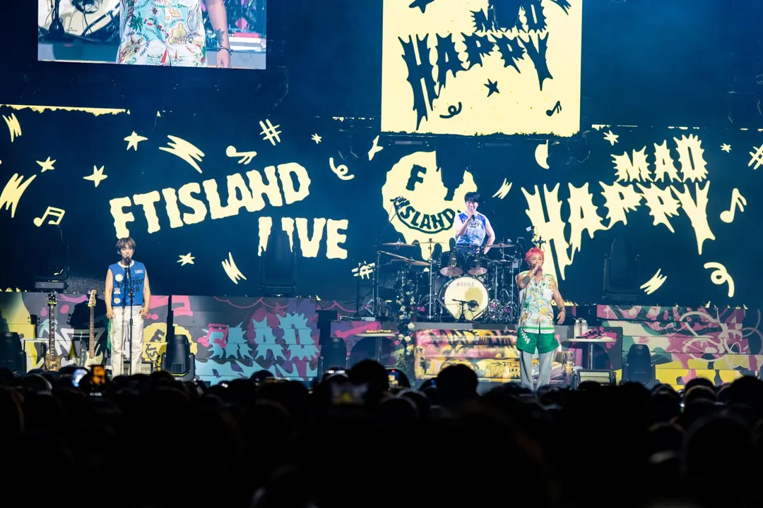 FTISLAND 11日在台大綜合體育館舉辦《2025 FTISLAND LIVE ’MAD HAPPY‘ IN TAIPEI》演唱會。（圖／讀者提供）
