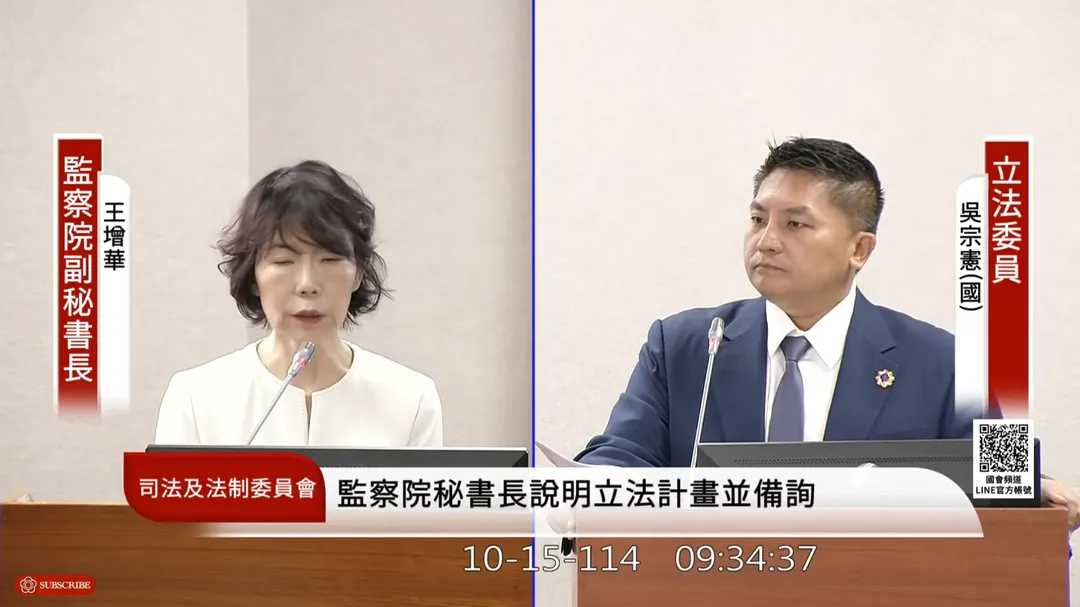 吳宗憲質疑監察院雙標。(圖/立法院直播頻道)