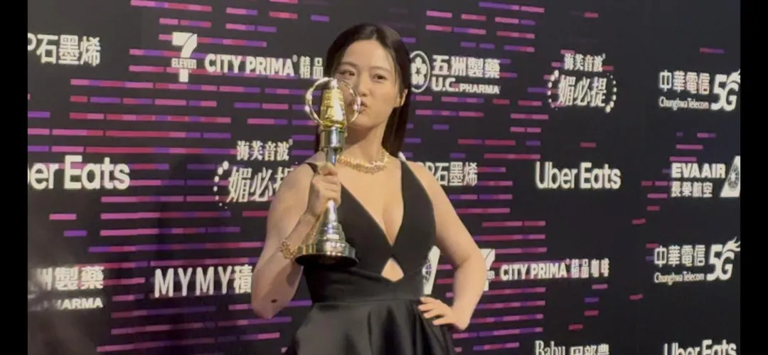 楊小黎感謝評審們的肯定。（圖／記者郭竹倩 攝）