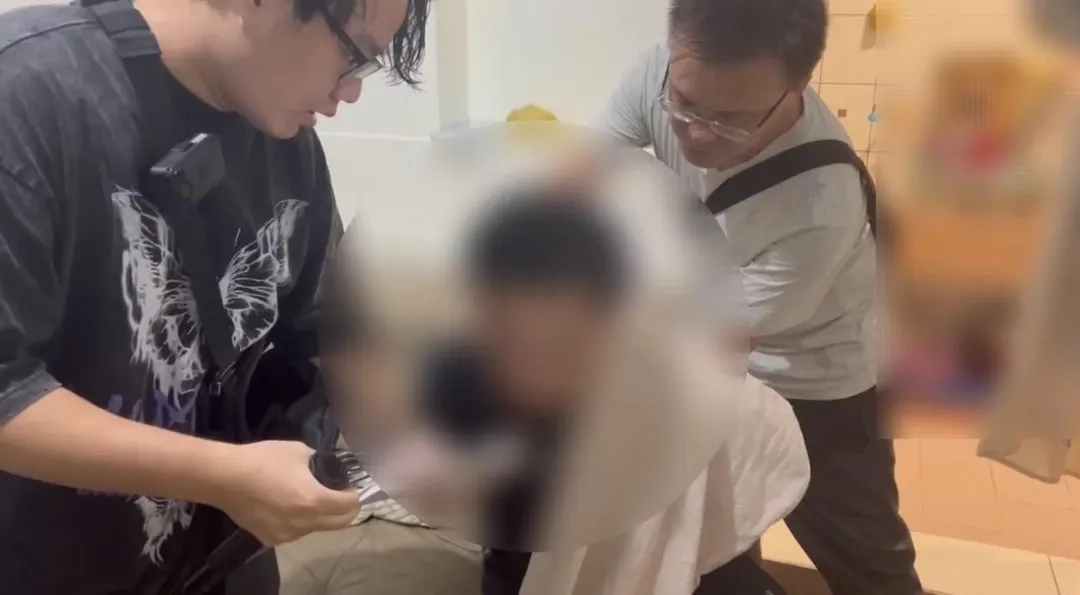 男子見死不救肇事逃逸逃亡2天遭警方逮捕。（圖／翻攝畫面）