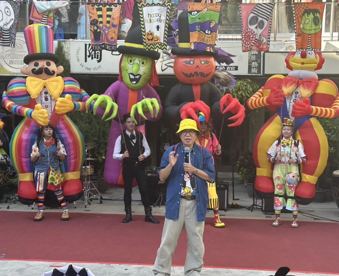 東海藝術街商圈主委郭達鴻致詞。（圖／台中市政府提供）