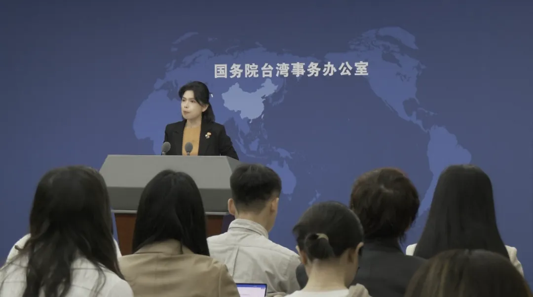 國台辦發言人朱鳳蓮今天在記者會上答記者問。（圖／CCTV+）