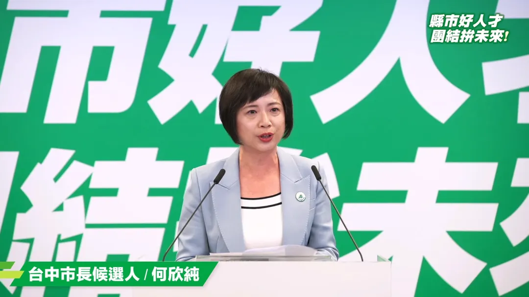立委何欣純出戰台中市長。（圖／擷取自民進黨yt）