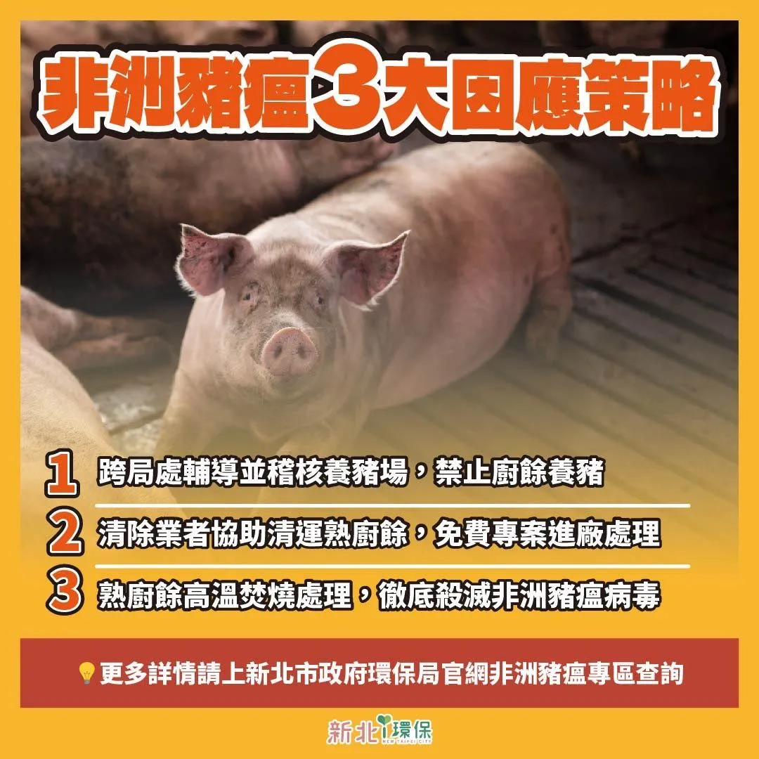 新北市環保局因應非洲豬瘟3策略。（圖／新北市環保局）