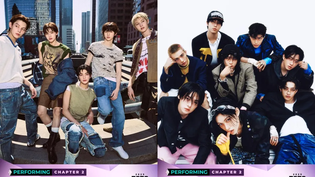 新人男團CORTIS（左圖）與大勢男團Stray Kids（右圖）將在MAMA典禮上帶來表演。（圖／翻攝自mnet_mama IG）