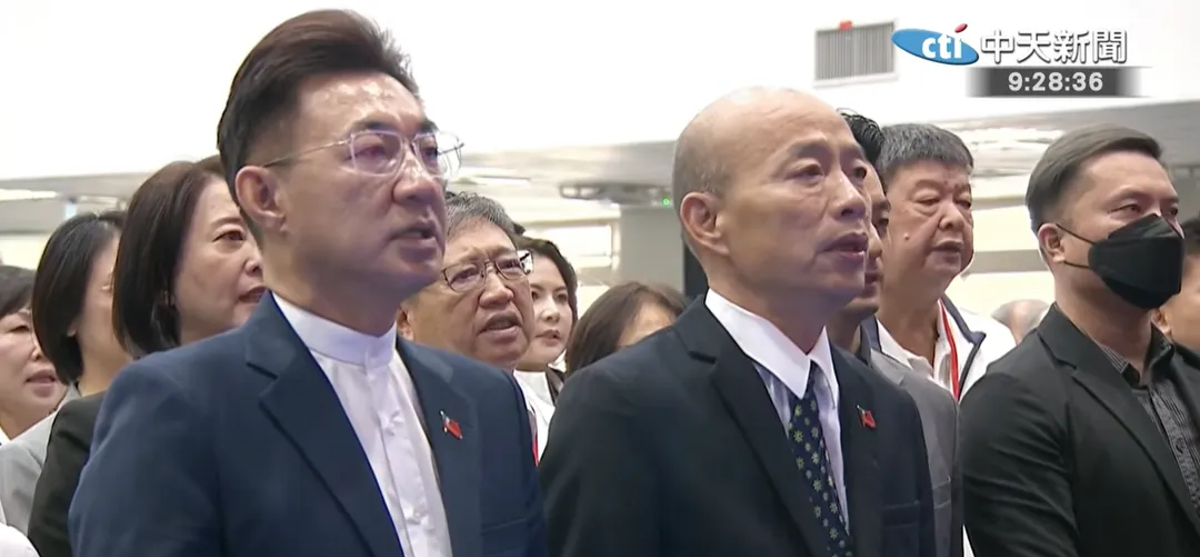 江啟臣、韓國瑜。（圖／中天新聞）