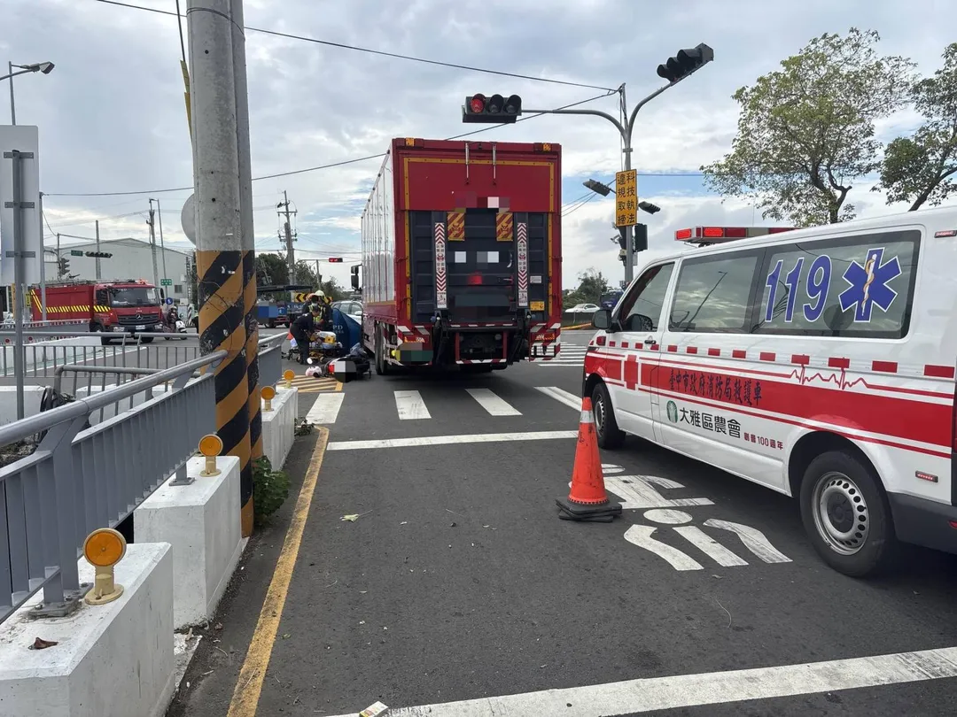 台中市神岡區4日下午發生一起驚悚死亡車禍。（圖／翻攝畫面）