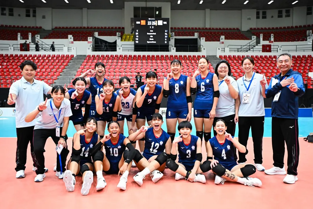 U16中華女排拿到亞軍。(圖/AVC 亞洲排球聯合會提供,下同)