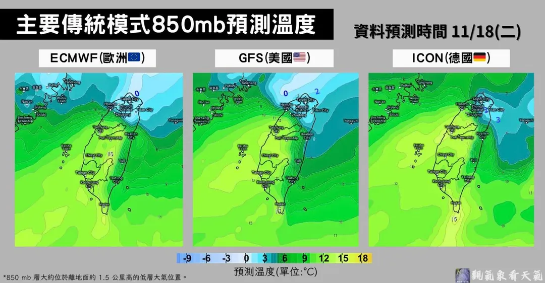 「觀氣象看天氣」臉書粉專提醒一週內氣溫將會有劇烈變化。（圖／翻攝自「觀氣象看天氣」臉書粉專）