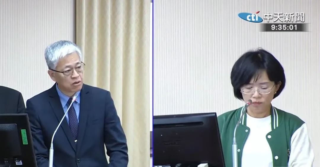 蘇巧慧(圖右)質詢吳堂安。(圖/中天新聞)
