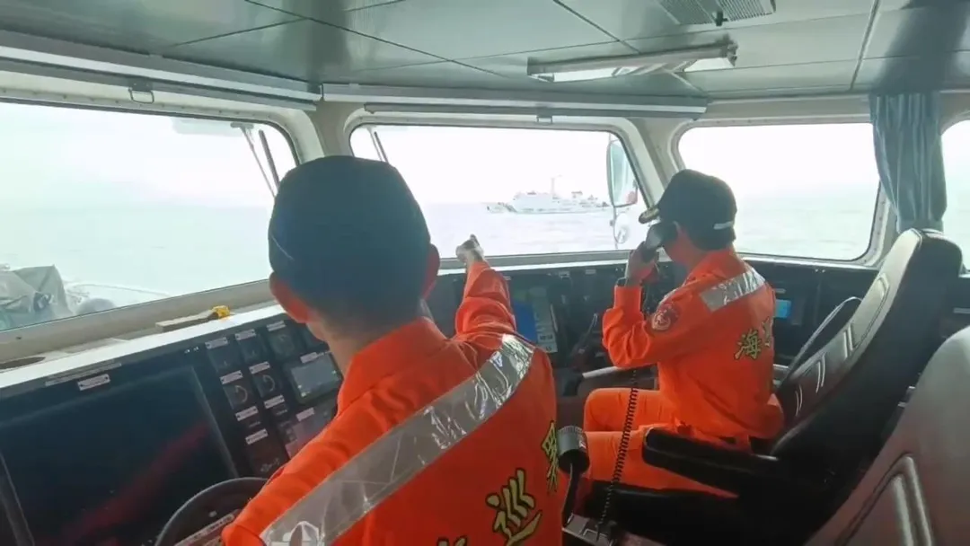 颱風剛走，大陸海警船即到金門海域侵擾，海巡署不排除「測試我方應對能力」。（圖／海巡署提供）