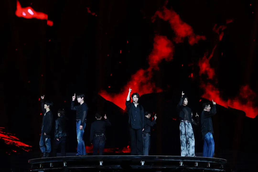 人氣韓團SUPER JUNIOR今年迎來出道20週年，、一連三天登上台北大巨蛋舉辦紀念演唱會，15日迎來第二天。（圖／讀者提供）