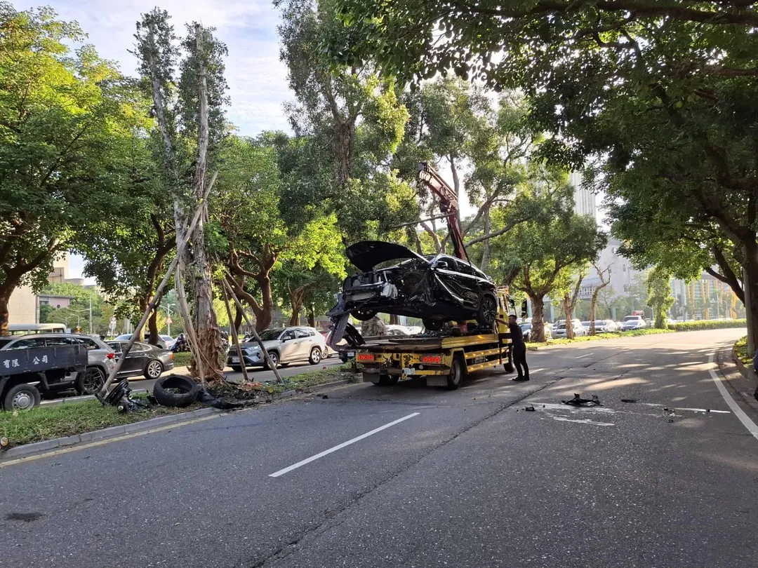 車禍現場。(圖/警方提供)