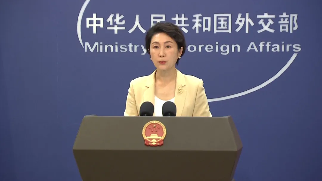 毛寧今日主持大陸外交部記者會。（圖／CCTV+）
