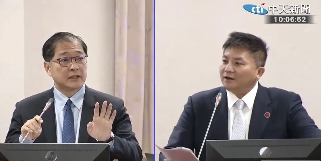 吳宗憲19日質詢鄭銘謙。（圖／中天新聞）