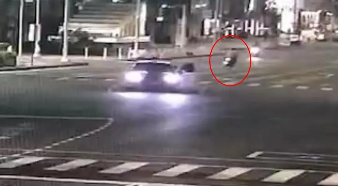 李姓機車騎士蛇行又逆向撞上警車，還肇事逃逸，員警當街展開追捕。（圖／警方提供）