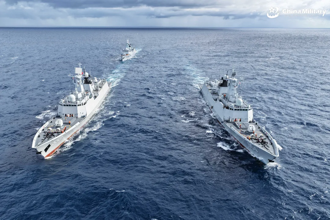 解放軍海軍艦艇示意圖。(圖/中國軍網)