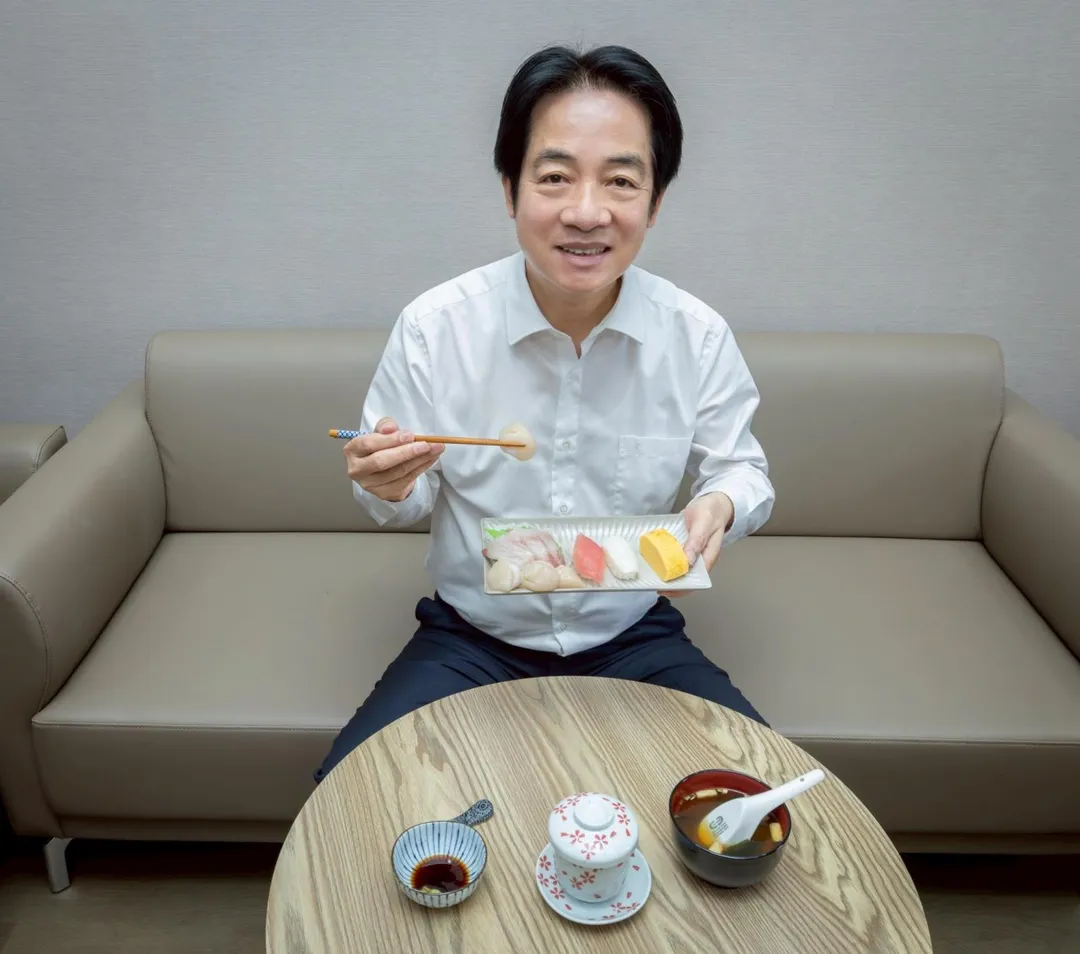 賴清德20日PO午餐吃日本料理照片。(圖/翻攝賴清德臉書)