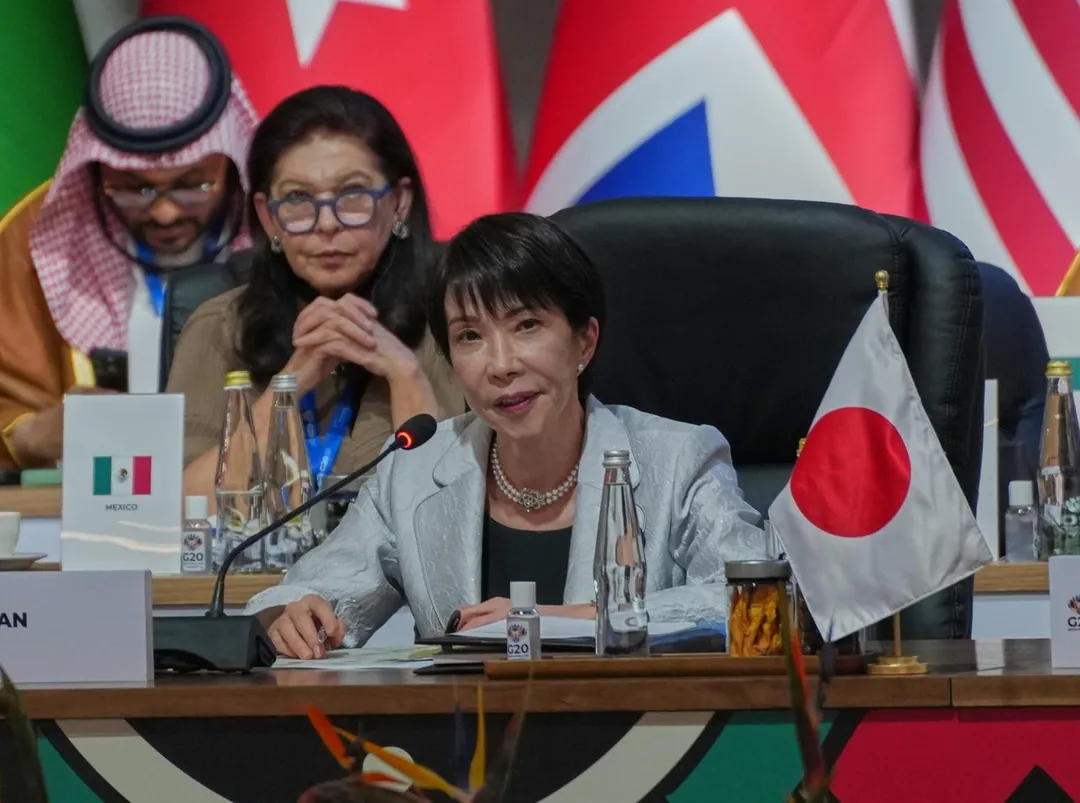 日本首相高市早苗22日在南非出席G20峰會。 （圖/美聯社）