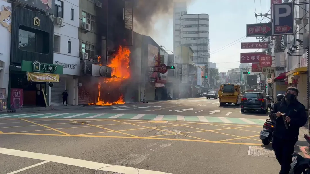 火警現場。（圖／中天新聞）