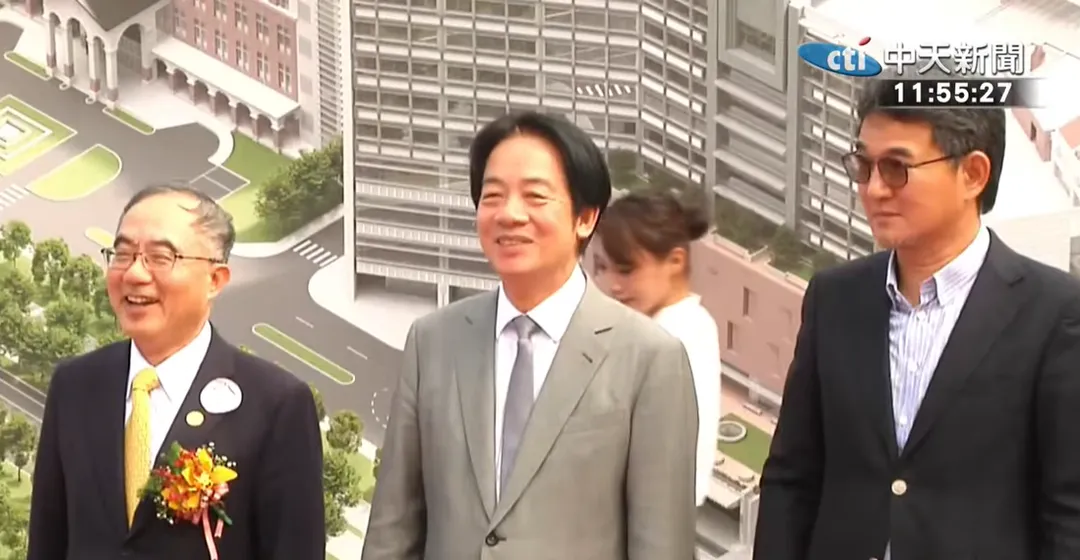 賴清德出席台大雲林分院虎尾院區第二期醫療大樓動土典禮。(圖/中天新聞)