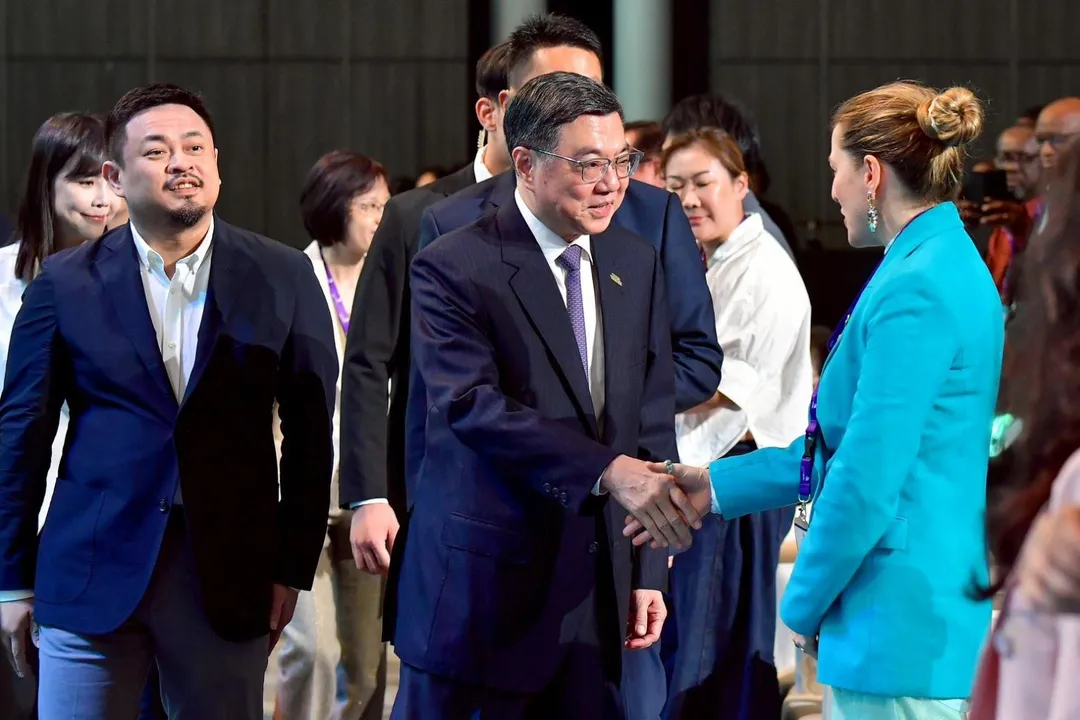 卓榮泰出席亞洲技能競賽閉幕典禮。(圖/翻攝卓榮泰臉書)